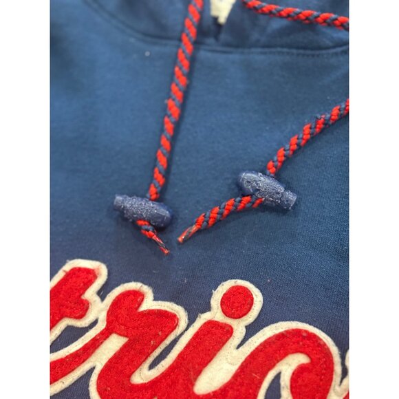 Vintage Starter New England Patriots NFL Tail Sweep Script Hoodie Sweatshirt L - Picture 6 of 7